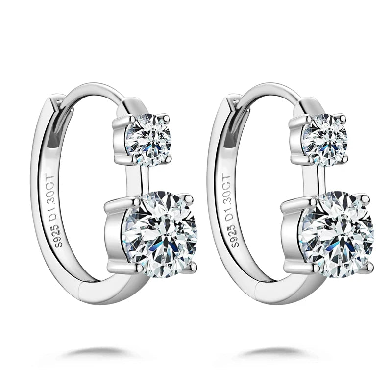 Moissanite Huggie Hoop Earrings