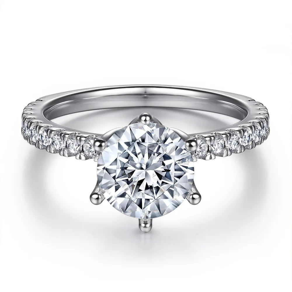 Bridal Luxury Moissanite Solitaire Ring 2ct