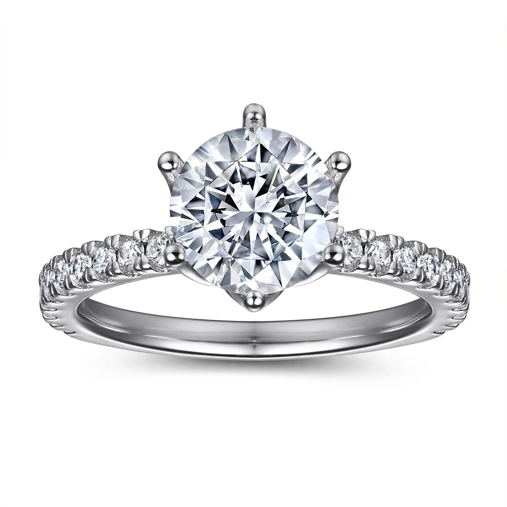 Bridal Luxury Moissanite Solitaire Ring 2ct