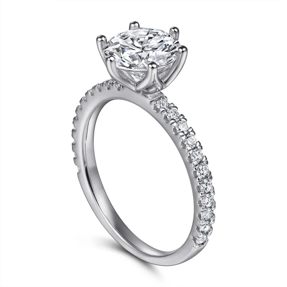 Bridal Luxury Moissanite Solitaire Ring 2ct