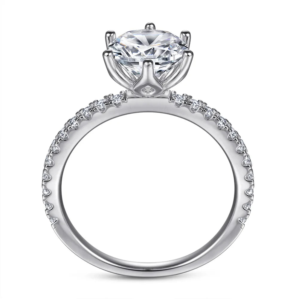 Bridal Luxury Moissanite Solitaire Ring 2ct