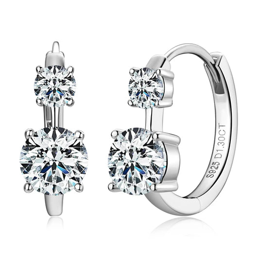 Moissanite Huggie Hoop Earrings