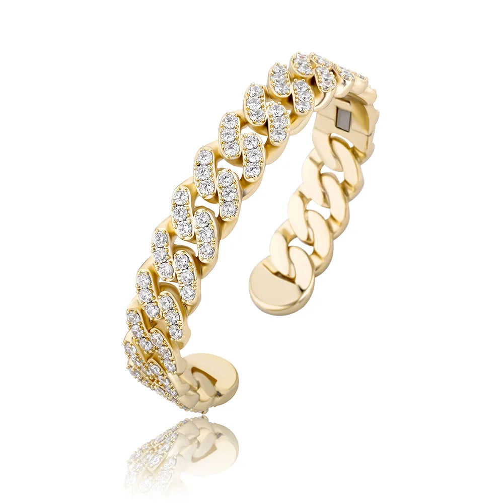 Luxury Miami  Gold Curb Cuban  Chain Bracelet