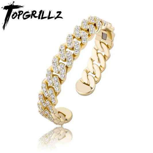 Miami Gold Panzerarmband in kubanischer Kette