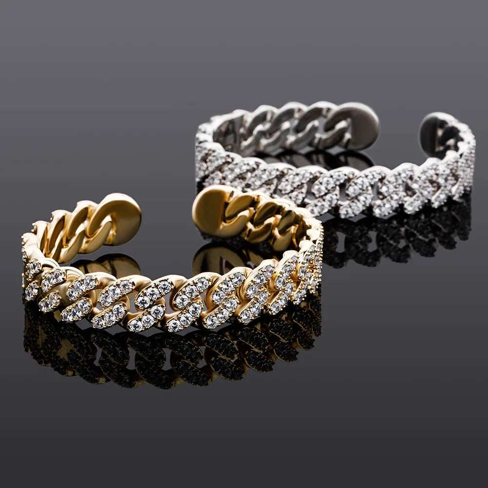 Luxury Miami  Gold Curb Cuban  Chain Bracelet