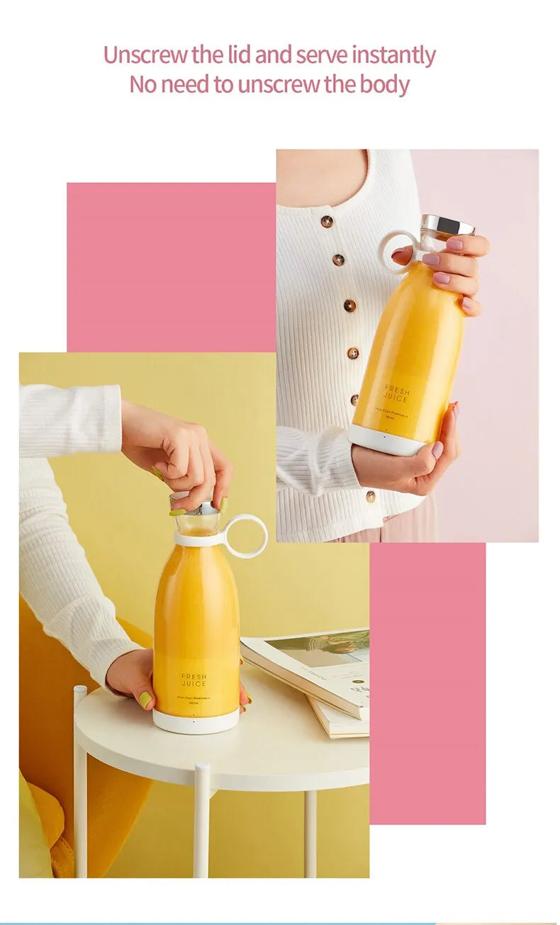 Portable Electric Blender -  Authentic Fresh Juice