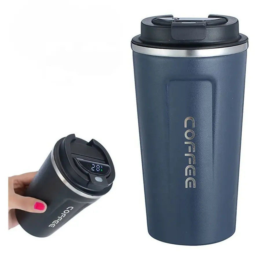 Stainless Steel Smart Coffee Tumbler with Temperature Display