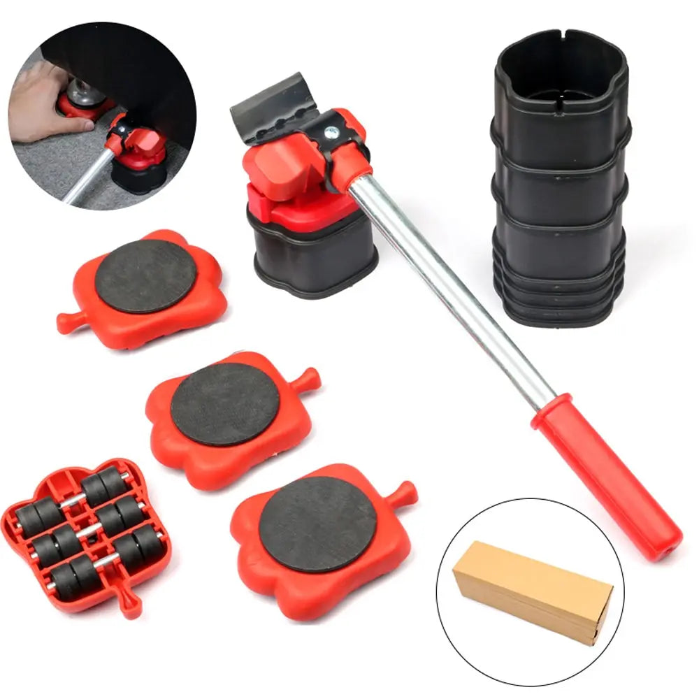 Furniture Moving Transport Roller Set Removal Lifting Moving Tool Set Wheel Bar Mover Moving Heavy Stuffs