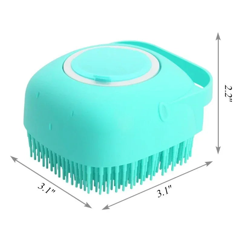 Pet Massage Bath Brush with Soft Silicone Rubber for Dogs and Cats