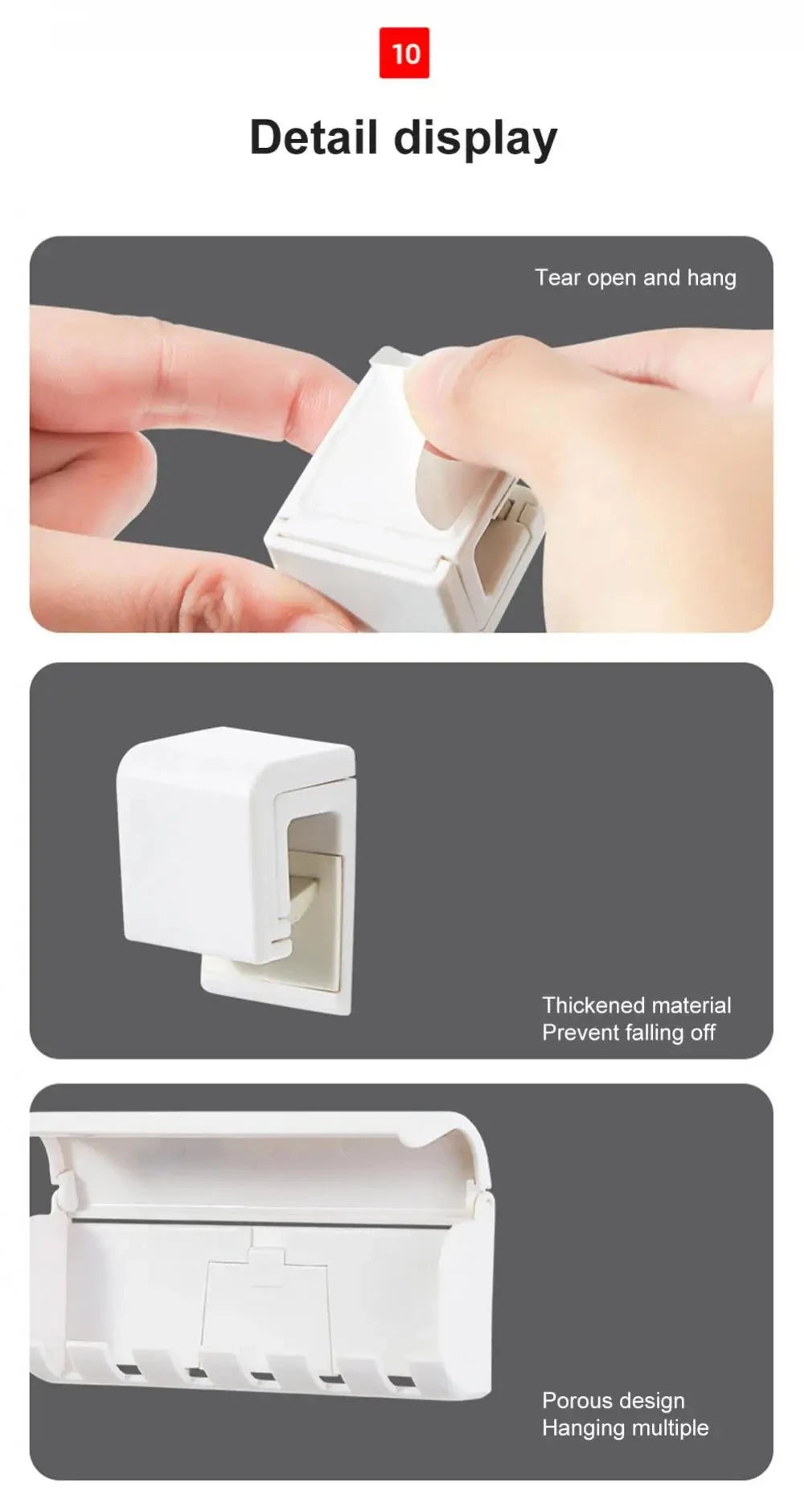 Punch-Free Wall-Mounted Toothbrush and Toothpaste Holder: Your Bathroom Organizer Solution