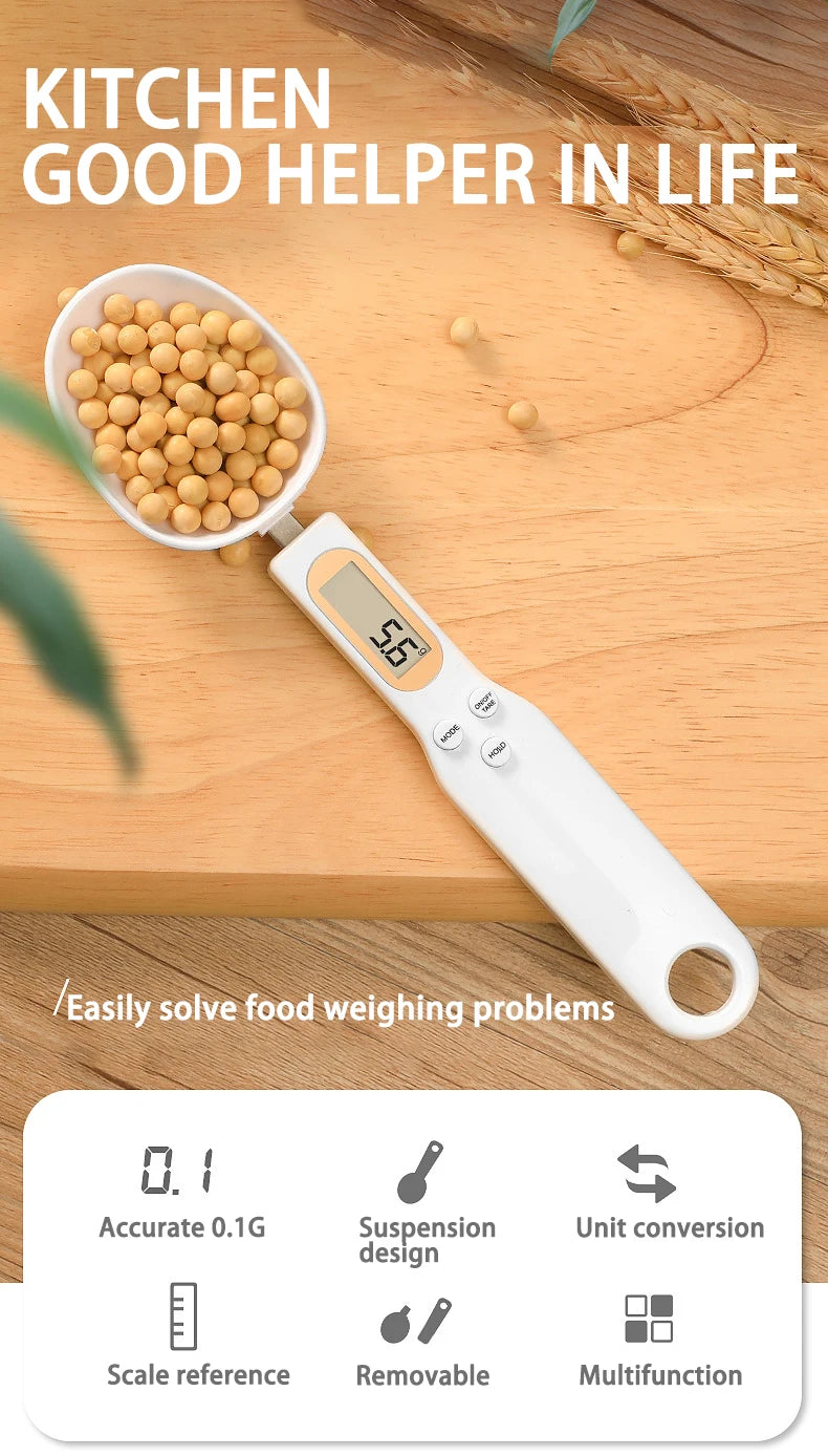 LCD Digital Kitchen Scale Spoon for Perfectly Portioned Ingredients