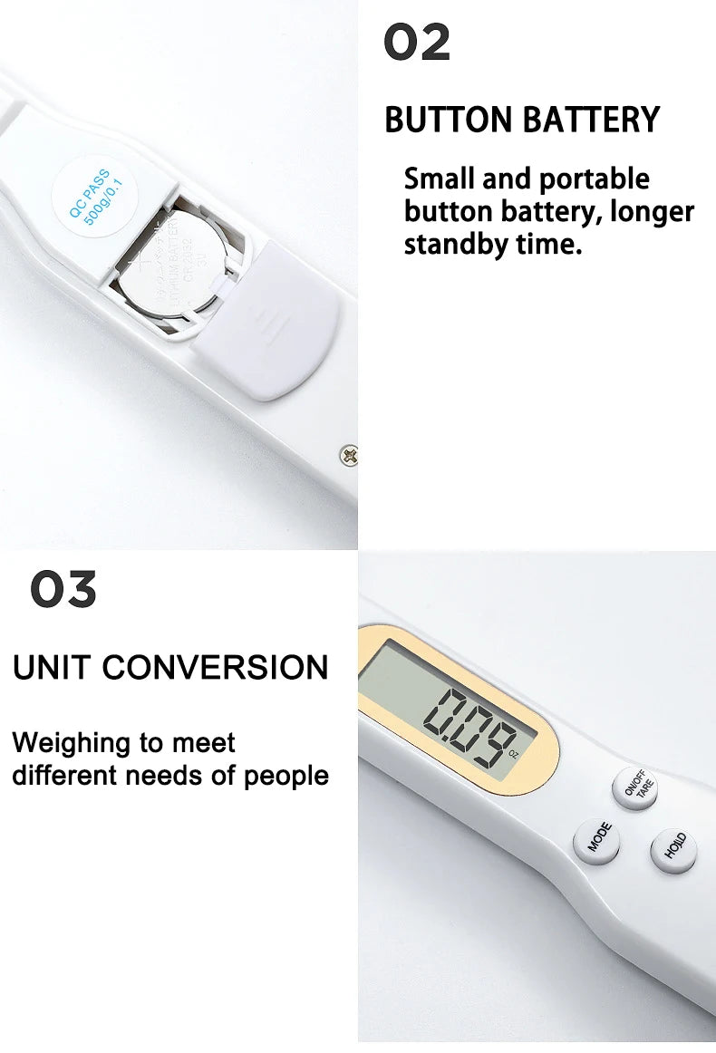 LCD Digital Kitchen Scale Spoon for Perfectly Portioned Ingredients