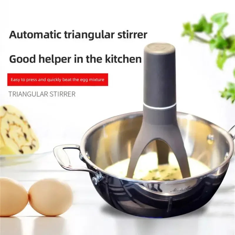 Agitador Triangular automático batidor de huevos comida salsa sopa agitador herramientas de cocina