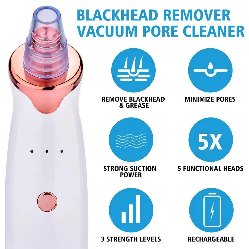 Blackhead Suction Instrument Remove Dead Skin Cells and Impurities - Cosmetic Face Acne Blackhead Cleanser