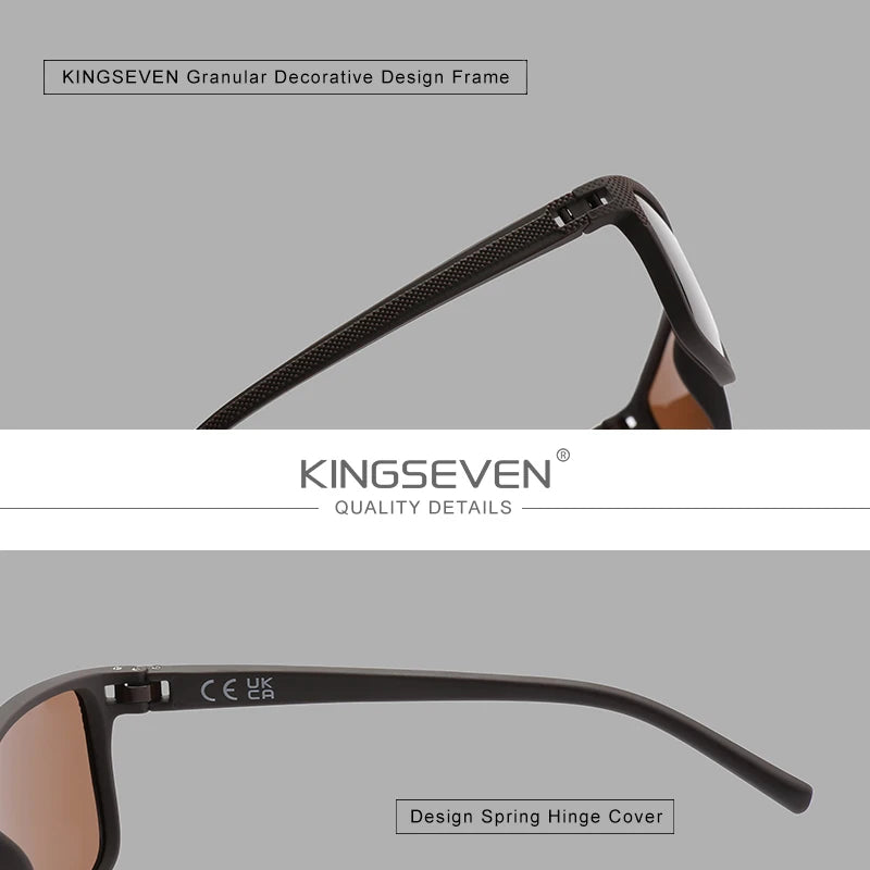 New Polarized Sunglasses Women / Men Classic Square Frame - KINGSEVEN DESIGN IN ITALY