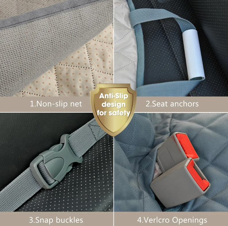 Pet Car Seat Cover, Waterproof, Dirt-Resistant, Suitable for Various Car Back Seat Models